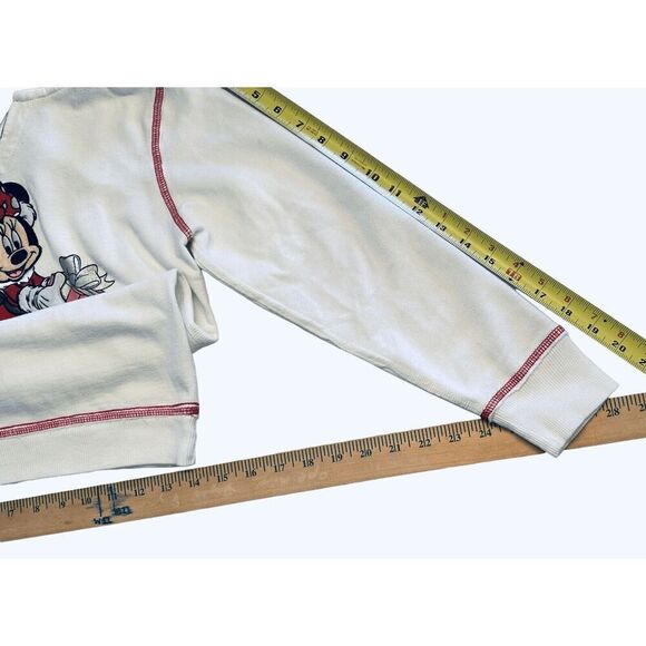 Disney World Christmas Minnie Mouse Hoodie Sweater Large Girls Fast Ship EUC - Picture 8 of 11